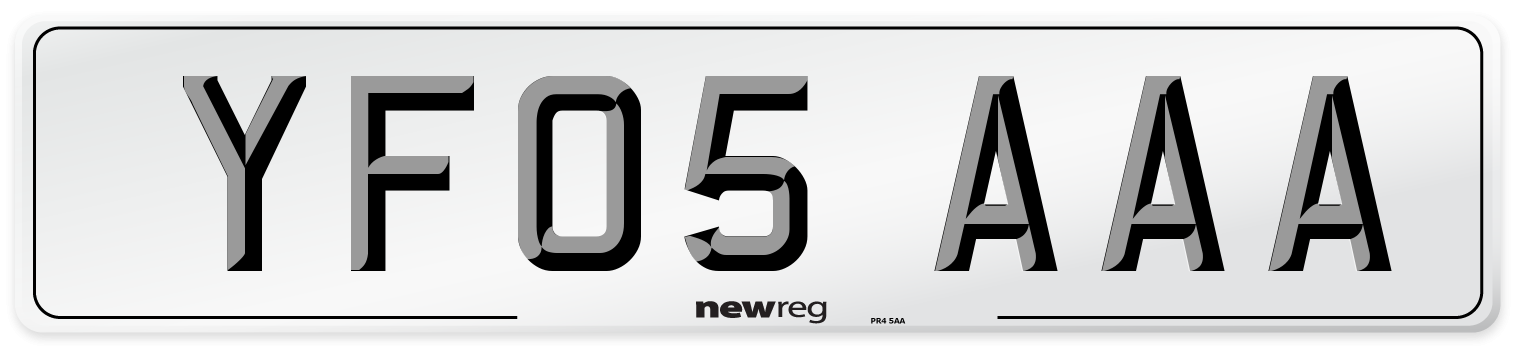 YF05 AAA Number Plate from New Reg